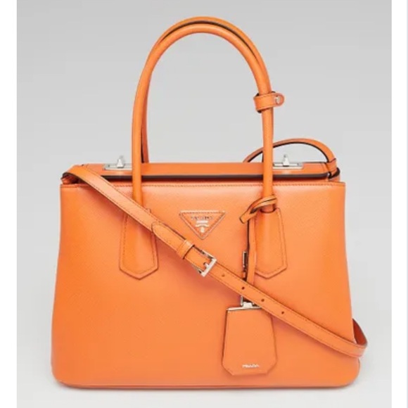 Prada Saffiano Cuir Leather Twin Tote large Bag - Picture 2 of 11